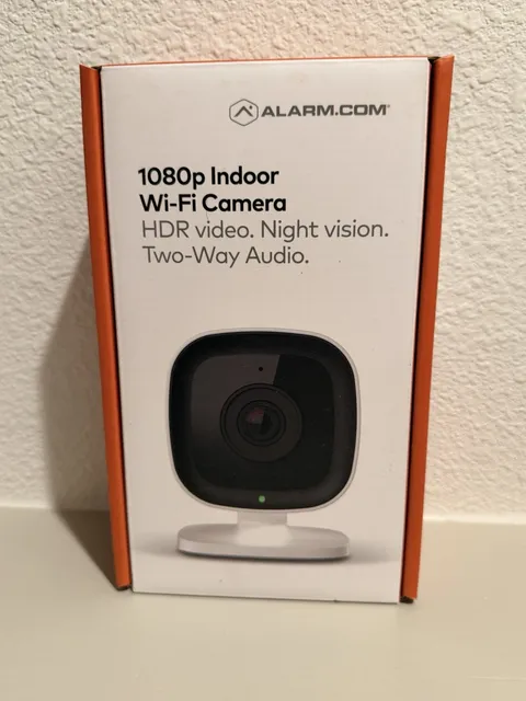 Alarm.com Indoor Wifi Camera, HD Video, Night Vision, Home Security Camera