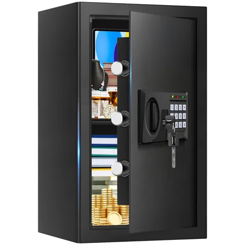 3.3 Cuft Large Home Safes Water and Fireproof with Digital Keypad and Key Loc...