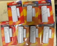 Lot Of 7 Wireless Door/Window Entry Alarm Good To Baby Proof