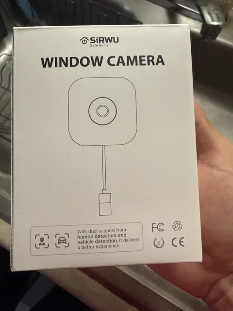Sirwu  3MP 2K  Window Security Camera 5 Ghz Wifi6 No Drill  Magnefic Mount