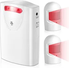 Driveway Alarm Wireless outside Motion Sensor Alarm with Receiver Weatherproof I