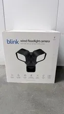 Blink Wired Outdoor Floodlight Camera Black LED Smart Security Cam 2600 Lumens
