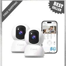 Pet Camera Indoor, Dual Band WiFi 2K HD Night Vision, Human Pet Detection, Auto