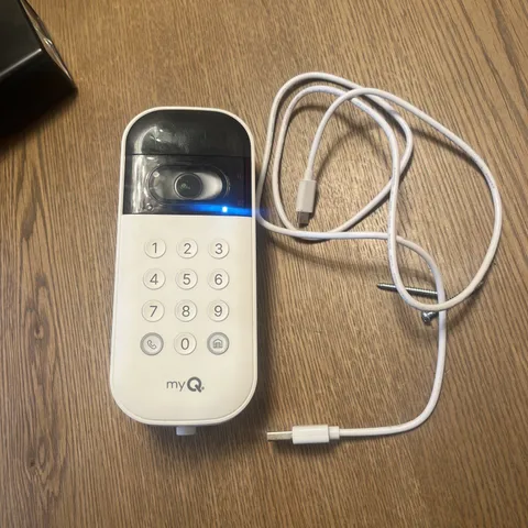 myQ Wireless Keypad Camera Battery Powered Garage Security White/Black