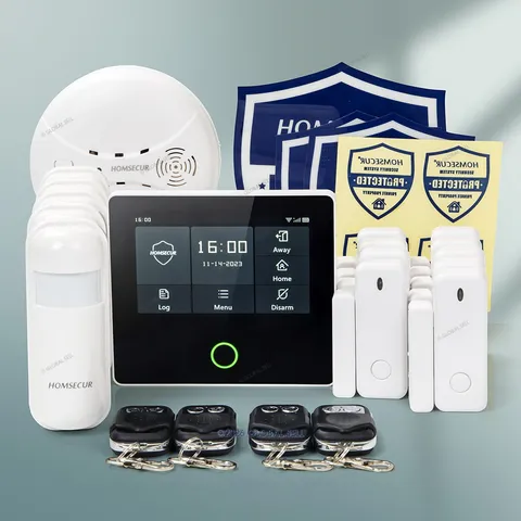 HOMSECUR Wireless WIFI 4G 2G SMS Autodial Home House 4.3" Alarm System