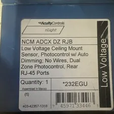 Acuity nLight NCM ADCX DZ RJB Low Voltage Ceiling Mount Sensor No Wires NOS