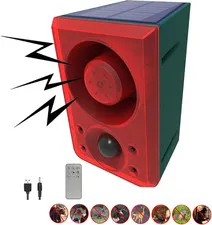 Solar Outdoor Motion Sensor Alarm, Dog Barking&Gunshot Sound | Motion Sensor Noi