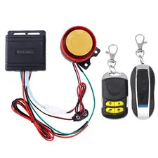 Winomo Motorcycle Alarm System Anti Theft Security System Double Remote Control