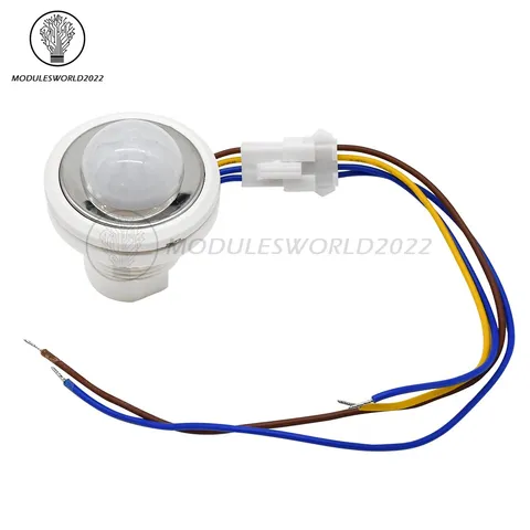 AC85-265V PIR Infrared Sensor Motion Detect Light Switch Adjustable Time Delay