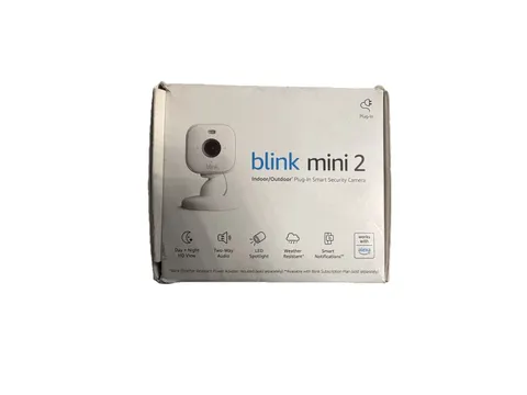 Blink Mini 2 Security Camera 1080p Wired Indoor Outdoor Night Vision Audio  NEW