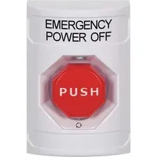 Safety Technology International Emergency Power Off Push Button,3-1/4" W