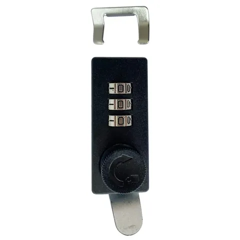 Combination Lock Metal Keyed Lock Box for Small Portable Items Security Black 2.