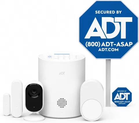 ADT Blu Indoor Camera Home Security System 2K Video Sensor Hub Kit KIT-BSID-FBA
