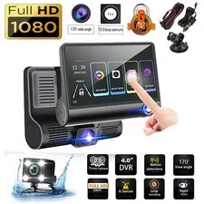 Camara De Seguridad 3 lenses Para Carro Auto Delantero/Trasero/Interior Dash Cam