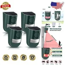 Waterproof Solar Strobe Alarm 4-Pack Motion Activated Driveway Security