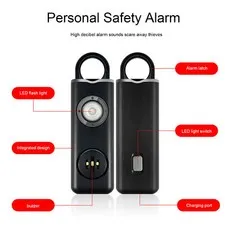 Personal Safety Alarm Rechargeable Self Defense Siren Keychain For Women