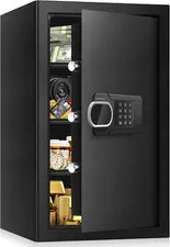 5.1 Cuft Large Home Safes Water and Fireproof with Digital Keypad & Key Lock, Fi