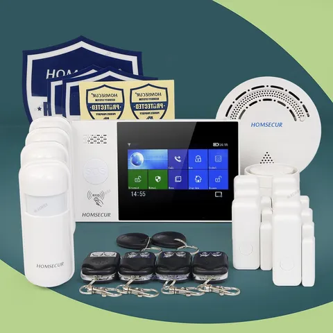 HOMSECUR Best 2026 Live Burglar Security Alarm System 4G Wifi + Wireless Sensors
