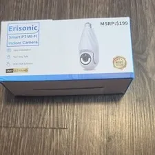 Erisonic Smart PT WiFi PTZ Indoor Camera 2MP Color 2-Way Audio White
