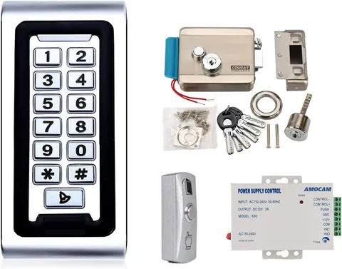 Door Access Control System, Zinc Alloy Password Keypad + Electric Lock + Power S