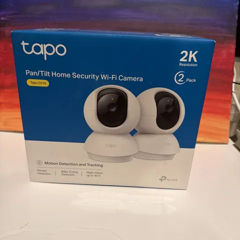 TP-Link Tapo 2K Pan/Tilt Security Camera Motion Detection 2 pack - C210P2