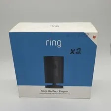 Ring Stick Up Cam Plug-In Indoor/Outdoor 1080p Security Camera - Black