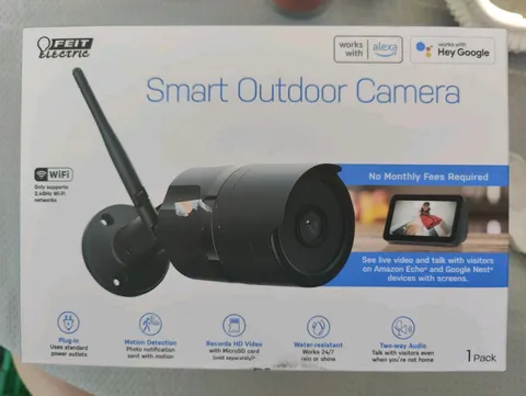 Feit Electric Smart Outdoor Security Camera 1080 WiFi Two Way Audio New