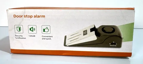 120dB Door Stop Alarm Wedge – Wireless Travel & Home Security (9V Needed)