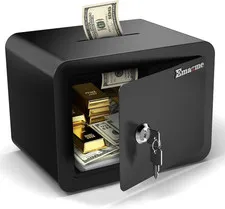 Small Safe, Locker Safes with Key and Coin Slot, Little Safes for Money, Cheap H