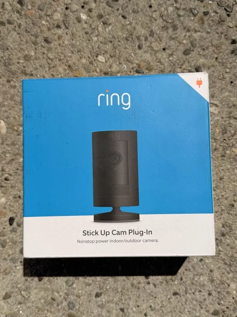 Ring Stick Up Cam Plug-In Indoor/Outdoor Security Camera