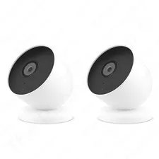 New Google Nest Cam Indoor/Outdoor Wire Free Security Camera Snow 2 Pack