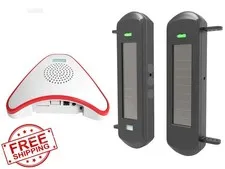 HTZSAFE Solar Wireless Driveway Alarm 1/2 Mile Long Range Weatherproof