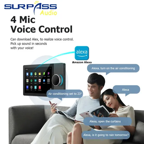Smart Android 8.1 System Tuya Zigbee Wall Amplifier 8'' Wifi Bluetooth Music Pan