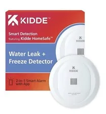 Kidde Wi-Fi Leak Detector & Freeze Alarm, Alexa Device, w App Alerts, White