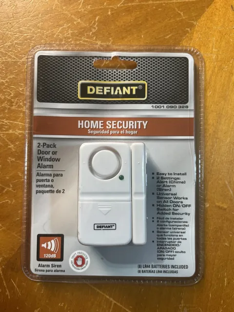 Defiant Home Security 2-Pack Door or Window Alarm 120dB Alarm Siren White