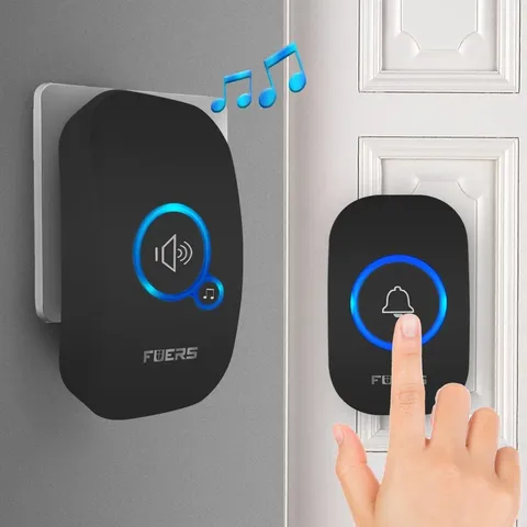 Fuers Wireless Doorbell Waterproof Welcome Bell Doorbell for