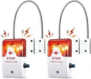Konohan 2 Pcs Exit Stopper Door Alarm with 110db Siren Emergency Door Alarms Whe