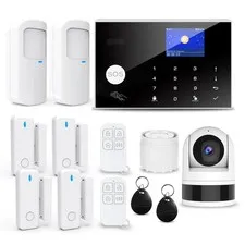 Wireless Home Alarm System, 13pcs GSM SMS 2G WiFi Full Burglar Alarm System, ...