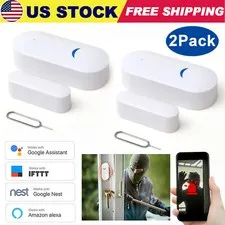 2 X Wireless Security Alarm Sensor System Home Window Door Burglar Alexa Google