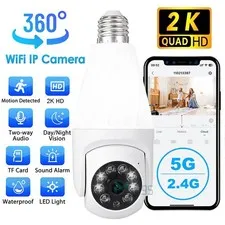 360° Bombillo Camara de Seguridad WIFI Bombilla Lampara Light Bulb Security Cam