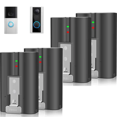 1/4X Replace V4 Ring Battery For Ring Doorbell Plus 5F77E9,Video Doorbell 2/3/4