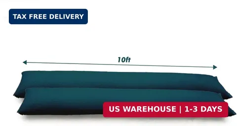 10FT Water Activated Flood Barriers for Home Door, Sandless Sand Bags for Anti F