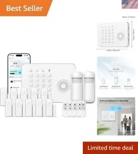 Smart Home Security Alarm with 24/7 Monitoring - Alexa Compatible & Easy Setup
