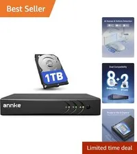 24/7 Home Surveillance: 3K Lite DVR with 1TB - AI Detection, Secure Streaming