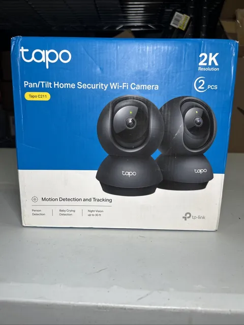 Tapo C211 Pan/Tilt Indoor Wi-Fi 2K Camera 2-Pack Motion Track Night Vision