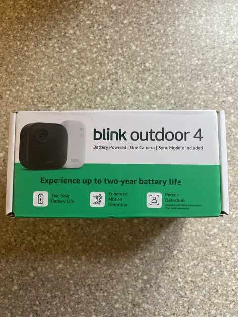 New Blink Outdoor 4 (4th Gen) Smart Security Camera Wire Free W/ Sync Module
