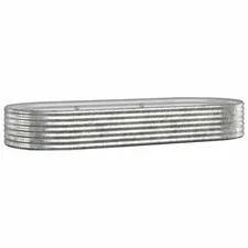 Garden Raised Bed Patio Outdoor Raised Planter Box Powder-coated Steel vidaXL