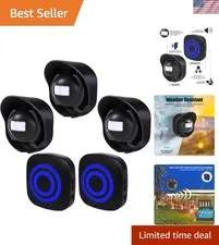 328ft Range Wireless Driveway Alarm Outside Weather Resistant Motion Sensor A...