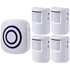 Wireless Driveway Alarm System - 4 Sensors, 1 Receiver