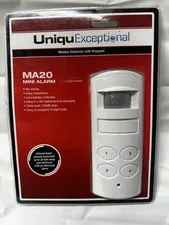 Uniqu Exceptional MA20 Mini Alarm Motion Detector with Keypad White New In Pack
